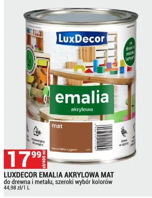 Emalia LUXDECOR EMALIA AKRYLOWA MAT promocja w Merkury Market