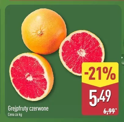 Grejfruty czerwone promocja w Aldi