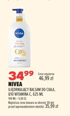 Ujędrniający balsam do ciała Nivea Q10 Witamina C promocja w Drogerie Natura