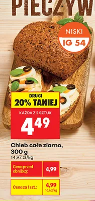 Chleb całe ziarno promocja w Biedronka