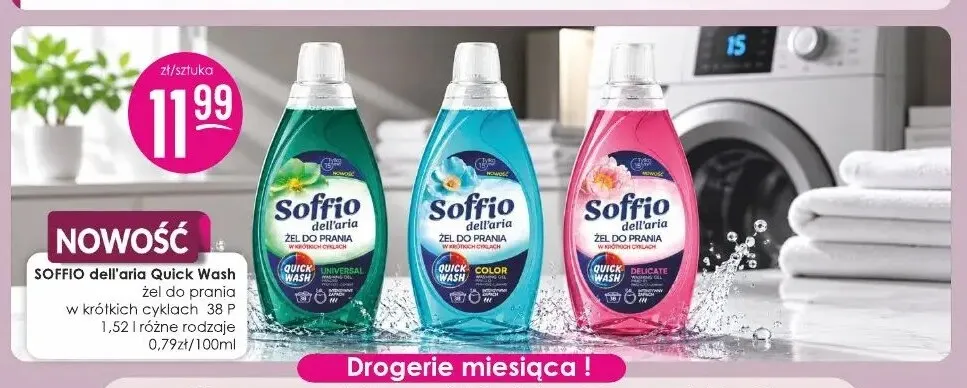 Żel do prania w krótkich cyklach Soffio dell'aria Quick Wash Color 38 P promocja w Drogerie Jasmin