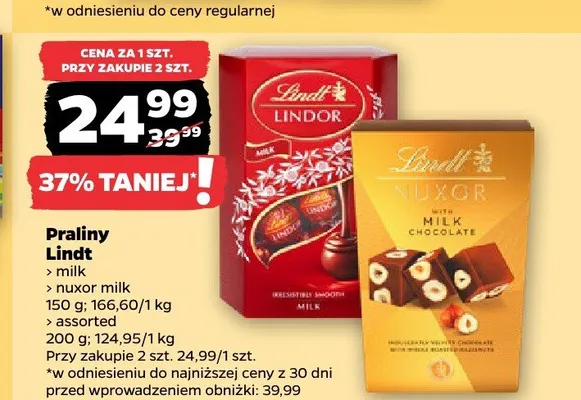 Praliny assorted Lindt promocja w Netto