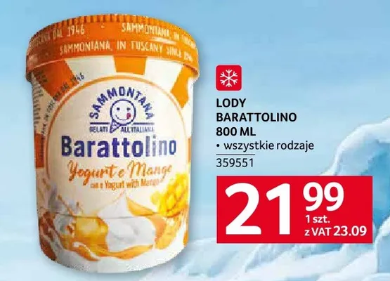 Lody Barattolino promocja w Selgros
