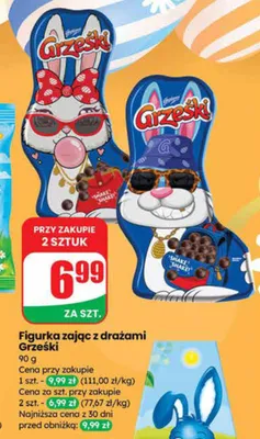 Figurka zajac z drażami promocja w Dino