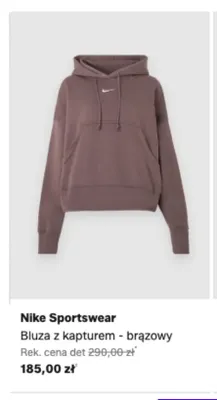 Bluza z kapturem Nike Sportswear brązowa promocja w Lounge by Zalando