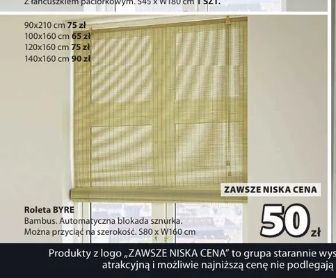 Roleta bambusowa Byre 80x160 cm promocja w Jysk