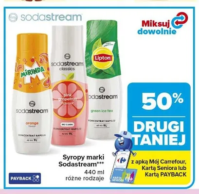 Syropy marki Sodastream promocja w Carrefour
