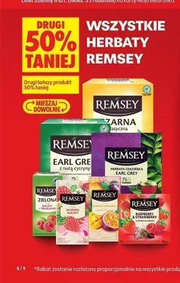 Herbata czarna Remsey Earl Grey z nutą cytryny promocja w Biedronka