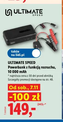 Powerbank z funkcją rozruchu Ultimate Speed promocja w Lidl