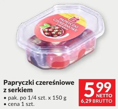 Papryczki cereśniowe z serkiem Fine Life promocja w Makro