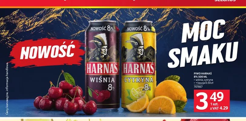 Piwo Harnaś 8% wiśnia promocja w Selgros