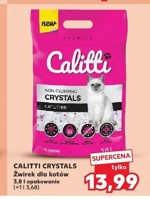 Żwirek dla kotów Calitti Crystals promocja w Kaufland