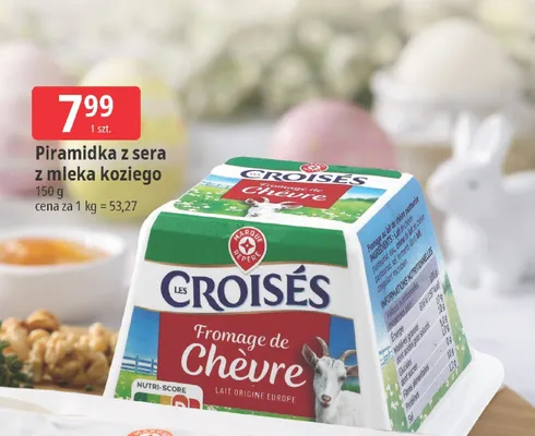 Piramidka z sera z mleka koziego promocja w Leclerc