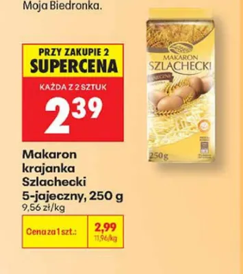 Makaron krajaneczka Lubella jajeczna promocja w Biedronka