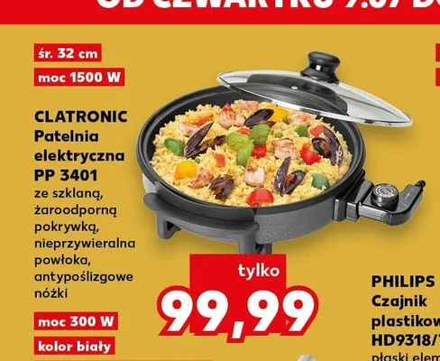 Patelnia elektryczna Clatronic PP 3401 promocja w Kaufland