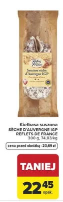 Kiełbasa suszona Sèche d'Auvergne IGP promocja w Carrefour