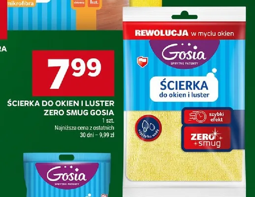 Ścierka do okien i luster Zero Smug promocja w Stokrotka