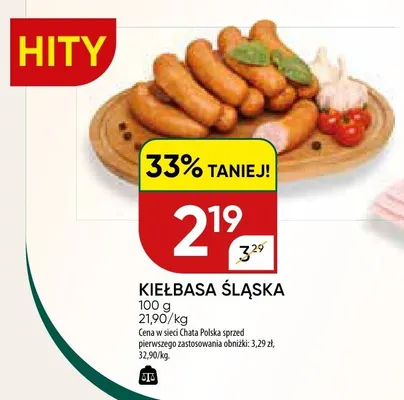 Kiełbasa śląska promocja w Chata Polska