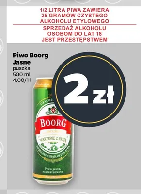 Piwo Boorg promocja w Netto