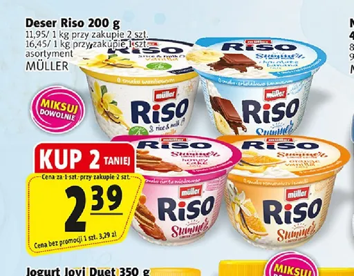 Deser Riso Summer o smaku ciasta miodowego Müller promocja w Prim Market