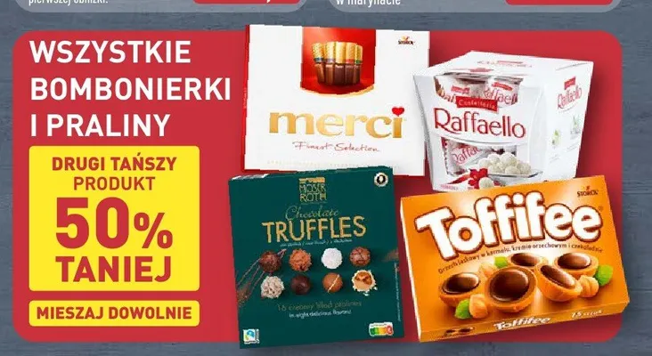 Bombonierki i praliny promocja w Aldi