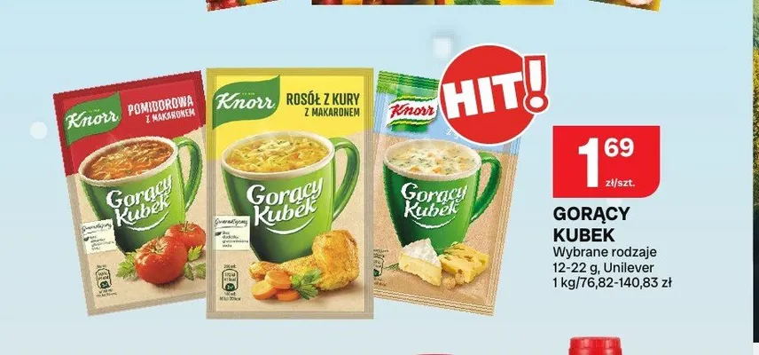 Zupa Knorr Gorący Kubek Pomidorowa z makaronem promocja w Chorten