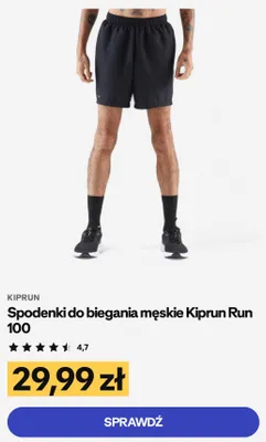 Spodenki do biegania męskie Kiprun Run 100 promocja w Decathlon