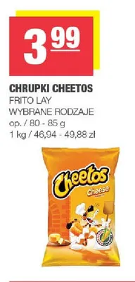 Chrupki Cheetos Cheese promocja w SPAR