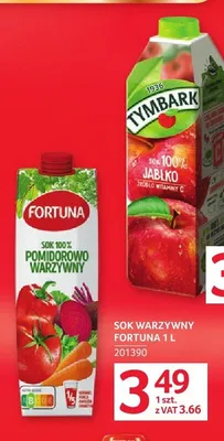 Sok warzywny Fortuna promocja w Selgros