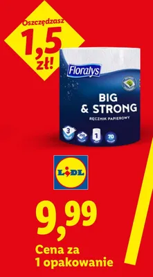 Ręcznik papierowy Floralys Big & Strong 3-warstwowy promocja w Lidl