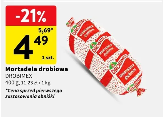 Mortadela drobiowa promocja w Intermarche