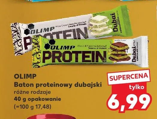 Baton proteinowy dubajski różne rodzaje promocja w Kaufland