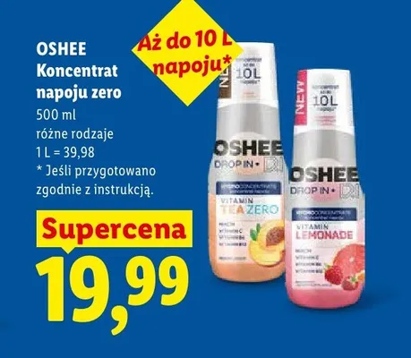 Koncentrat napoju zero Oshee Drop In Vitamin Tea Zero promocja w Lidl
