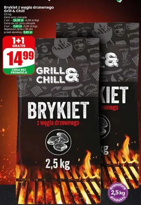 Brykiet z węgla drzewnego Grill & Chill promocja w Dino