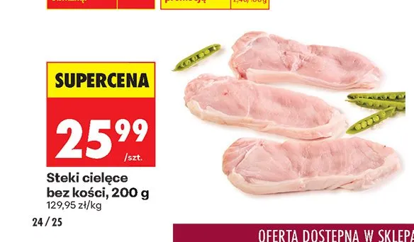 Steki cielęce bez kości promocja w Biedronka