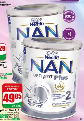 Mleko Nestlé NAN Optipro Plus 3 promocja w Dino