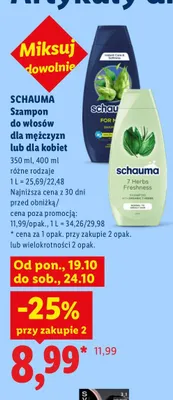 Szampon do włosów dla kobiet Schauma promocja w Lidl