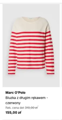Bluzka z długim rękawem Marc O'Polo czerwony promocja w Lounge by Zalando