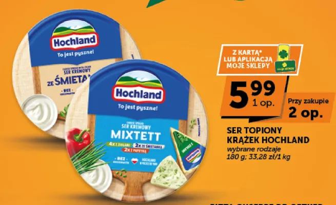 Ser topiony krążek ze śmietanką Hochland promocja w Groszek