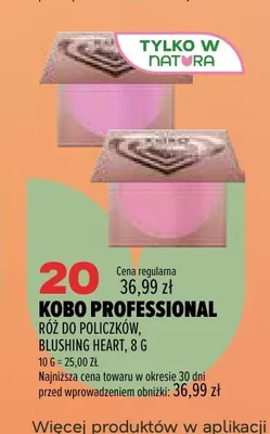 Róż do policzków Kobo Professional Blushing Heart promocja w Drogerie Natura