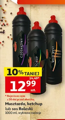 Musztarda, ketchup lub sos Roleski promocja w Auchan