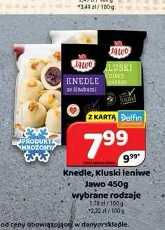 Knedle, Kluski leniwe Jawo promocja w Delfin