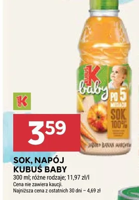 Sok Napój Kubuś Baby promocja w Stokrotka