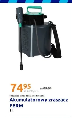 Akumulatorowy zraszacz FERM 5l promocja w Action