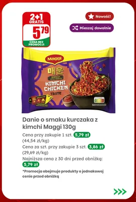 Danie o smaku kurczaka z kimchi Maggi promocja w Dino