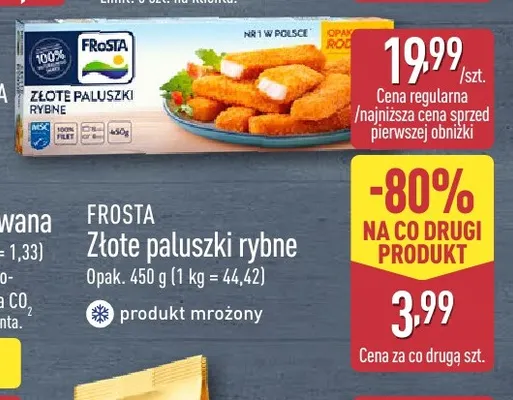 Złote paluszki rybne Frosta promocja w Aldi
