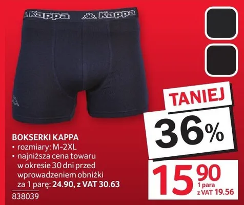 Bokserki Kappa rozmiary M-2XL promocja w Selgros