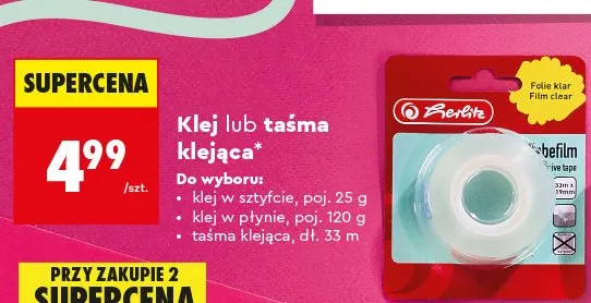 Taśma klejąca Herlitz 33 m promocja w Biedronka