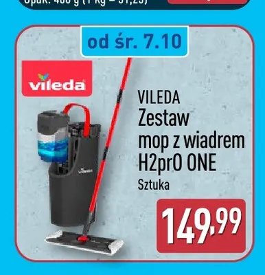 Zestaw mop z wiadrem H2pr0 ONE Vileda promocja w Aldi
