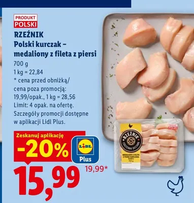 Polski kurczak medaliony z fileta z piersi Rzeźnik promocja w Lidl